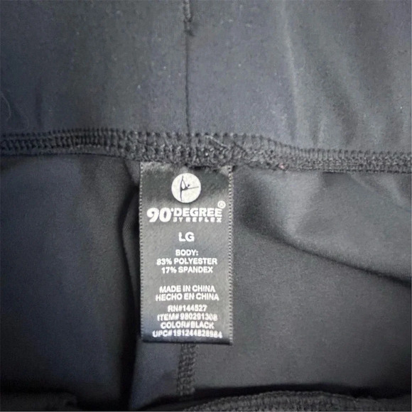 90 Degree By Reflex Women’s Jogger Pants Black Size L Elastic Waistband - Picture 8 of 12